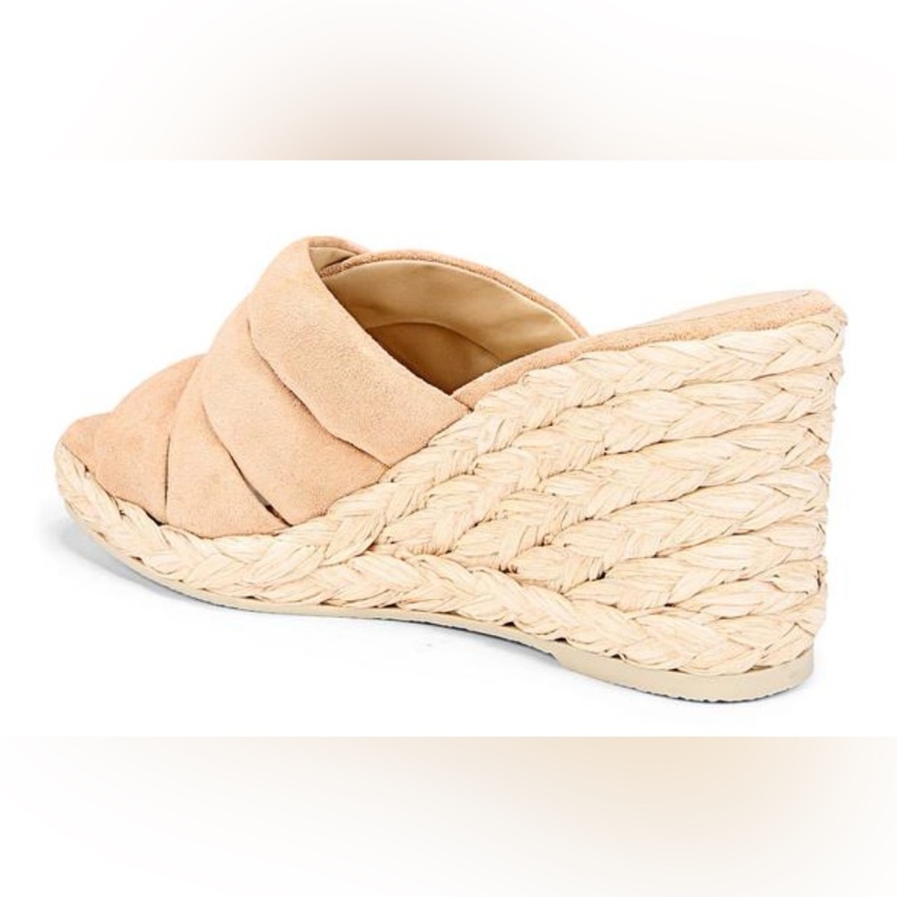 NEW [Vince] Gilian Suede Woven Wedge Heel Espadrille Padded Sandals Women’s 8 - Picture 4 of 13
